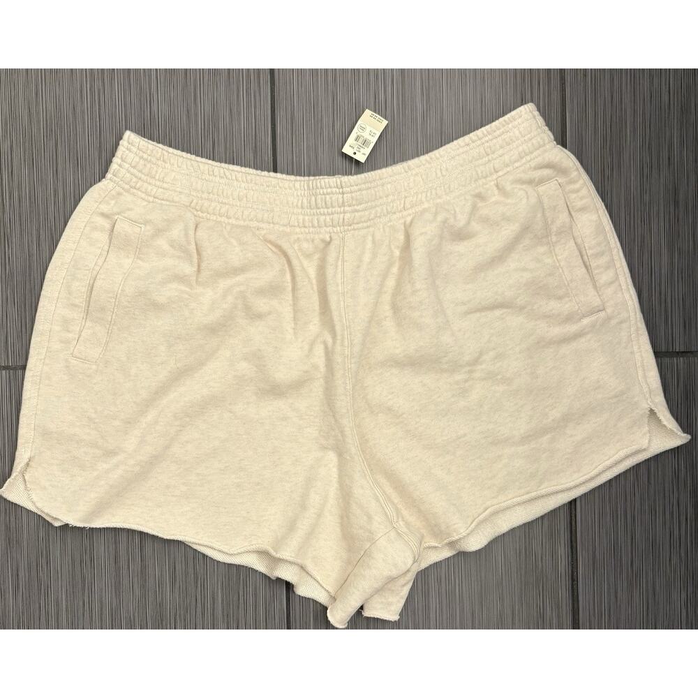 Aerie Endless Summer High Waisted Shorts Ivory Size XL Sweats Activewear